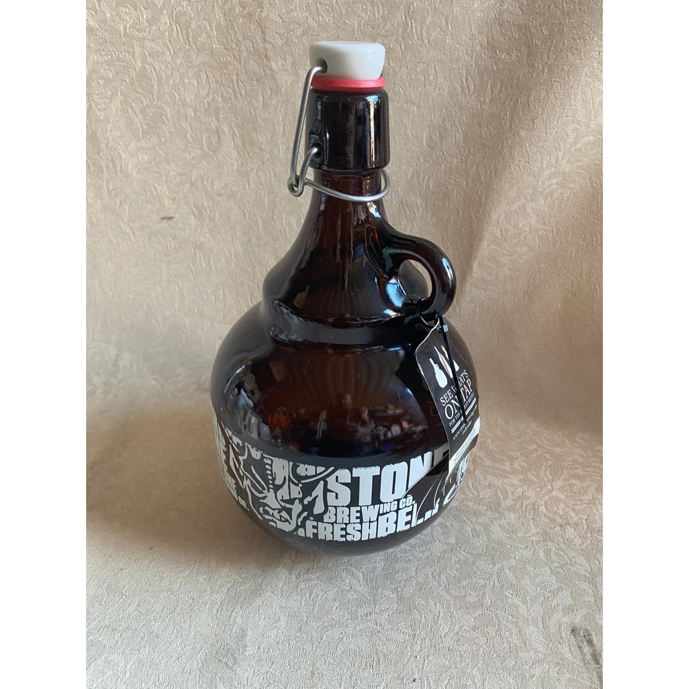 Stone Brewing Beer Growler Unisex 2L Brown New Swing Top Craft Beer Collectible